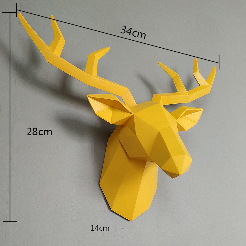 3D Deer Head Sculpture Wall Décor