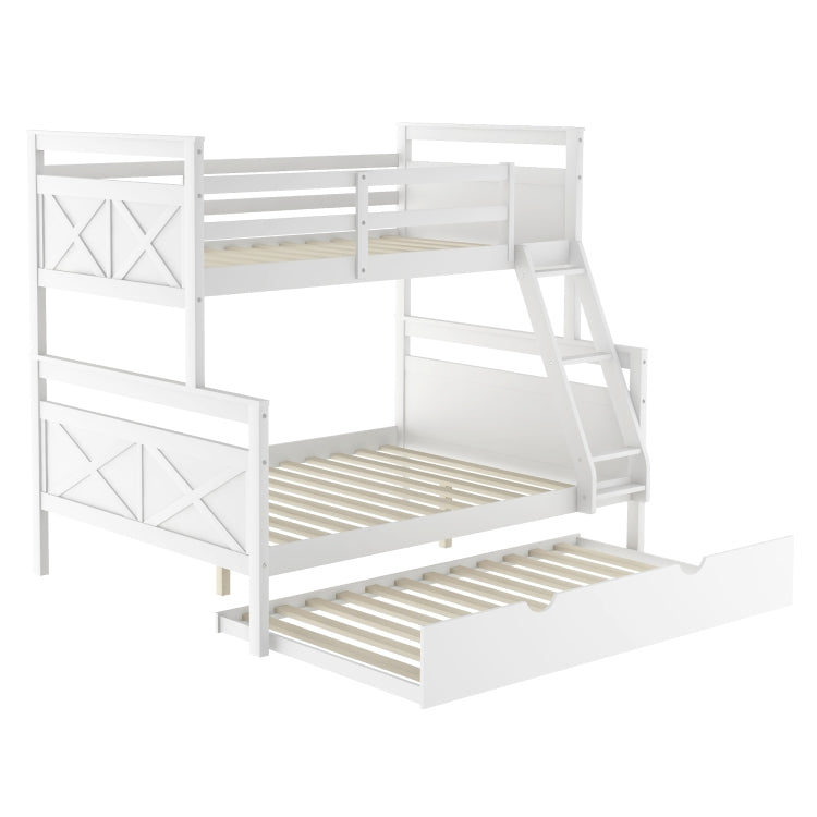 Twin Over Full Bunk Bed With Ladder & Trundle