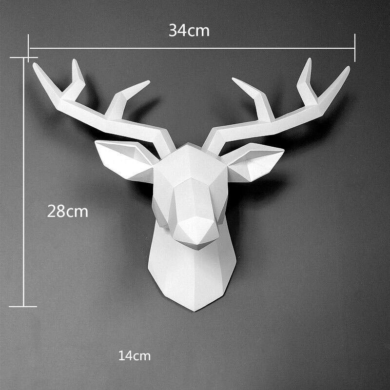 3D Deer Head Sculpture Wall Décor