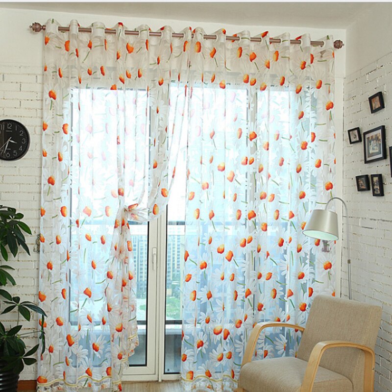Quality classic floral curtain window