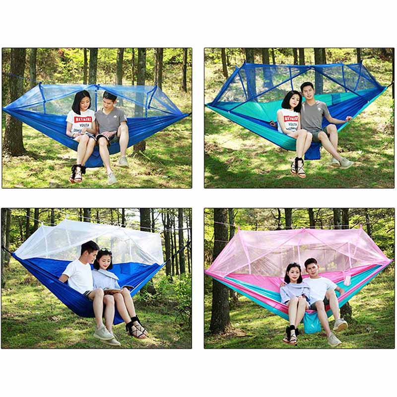 Two Person Camping Hammock with Mosquito Net