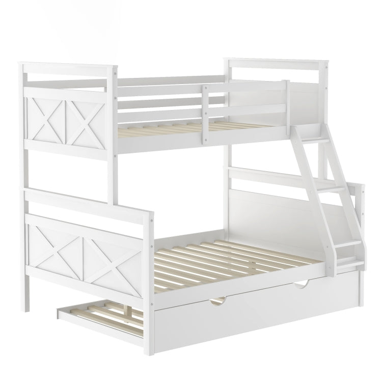 Twin Over Full Bunk Bed With Ladder & Trundle