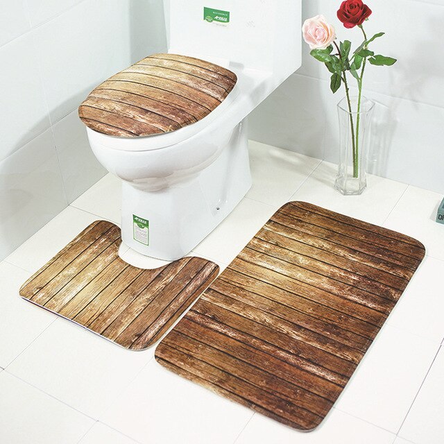 Toilet Cover and Mat Set