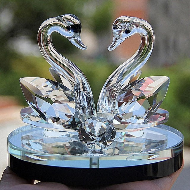 Swan Crystal Decor