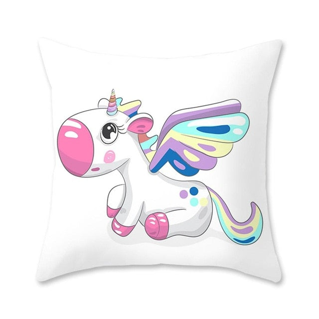 FengRise 45x45cm Unicorn Cushion Cover Unicorn Party Decoration DIY Unicorn Birthday Decor Unicornio Pillow Case