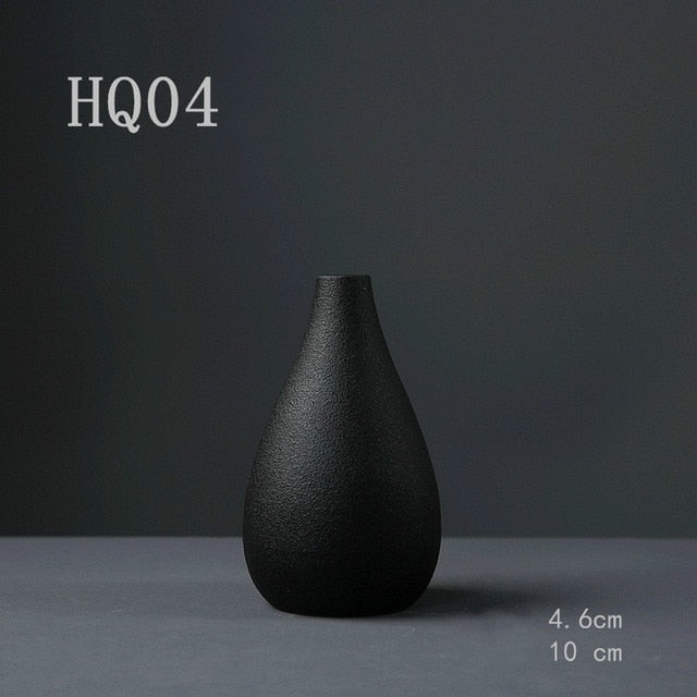 Black Ceramic Vase