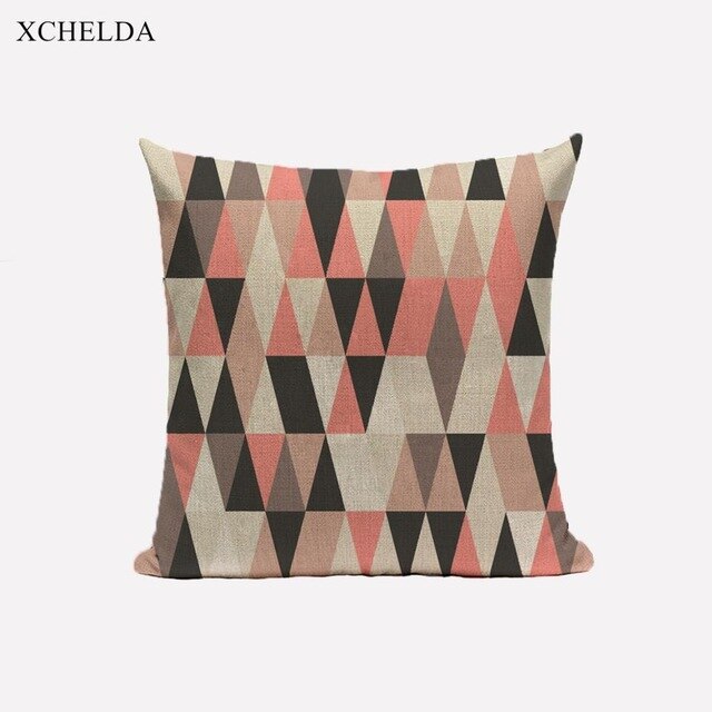 Throw Pillow Case Pink Pillowcase Pink Scandinavian Geometric 45*45 40*40 for Sofa Bedroom Beige fur Linen Cushion Cover