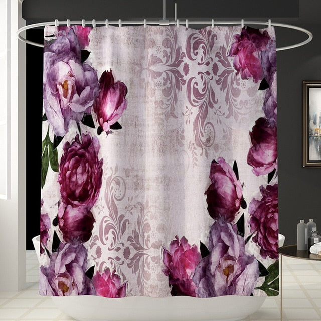 4PCS Floral Bathroom Set
