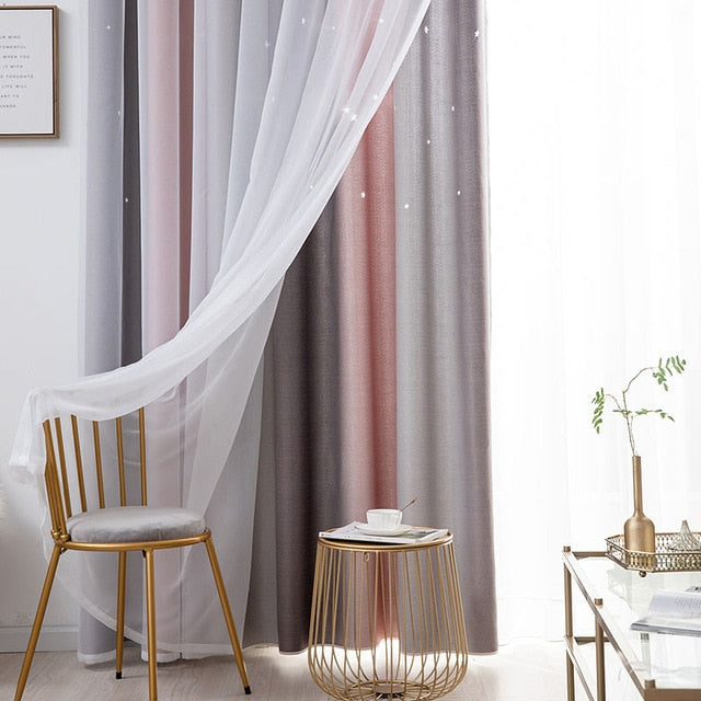 Three-Layer Curtains For Living Room Tulle On The Window Curtain For Bedroom Modern Home Decoration Quality Interior For Home