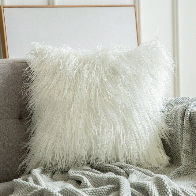 Soft Fur Plush Cushion Cover Home Decor Pillow Covers Living Room Bedroom Sofa Decorative pillowcase 45x45cm shaggy fluffy cover