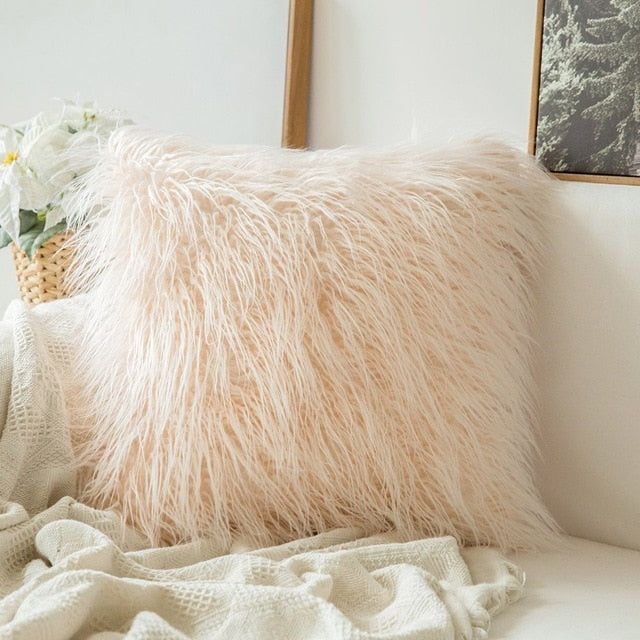 Soft Fur Plush Cushion Cover Home Decor Pillow Covers Living Room Bedroom Sofa Decorative pillowcase 45x45cm shaggy fluffy cover