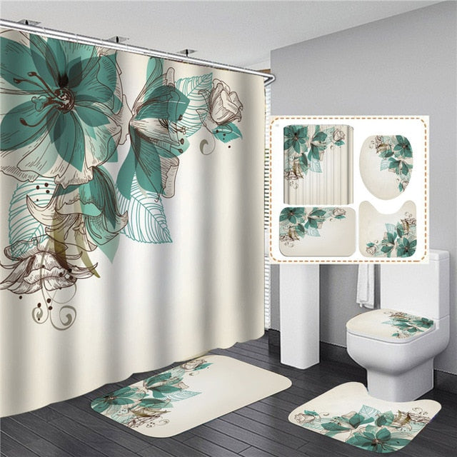 Shower Curtain Bathroom Mat