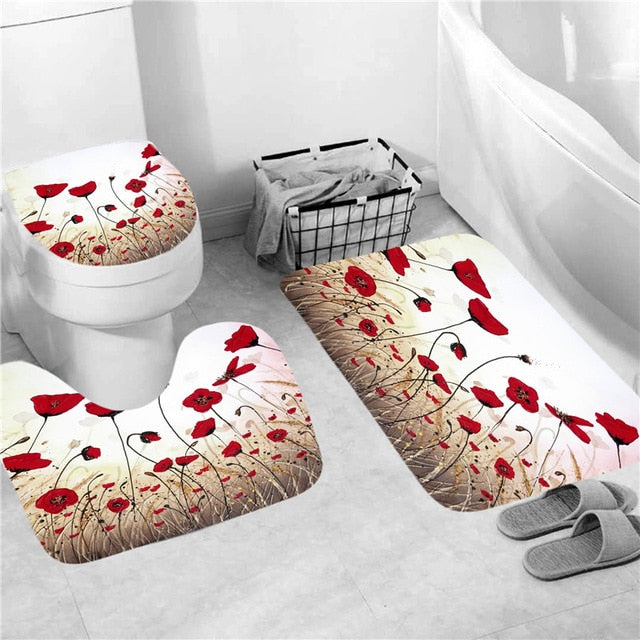 Shower Curtain Bathroom Mat