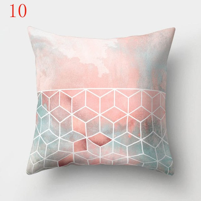 Nordic Style Geometric Printed Cushion Cover Polyester Throw Pillow Cases for Sofa Car Black Home Decorative Pillowcase 45*45cm