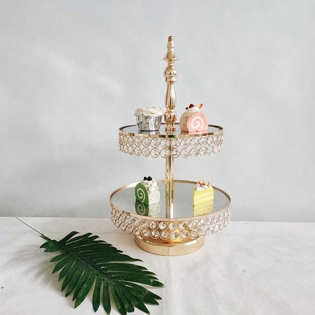 Crystal and Mirror Cake Stand