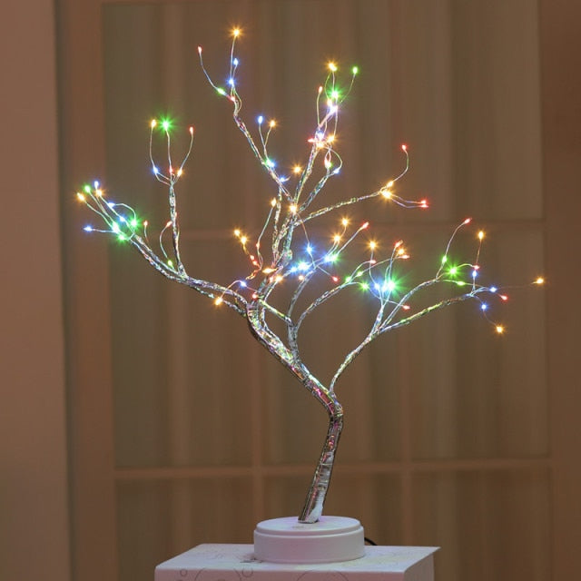 LED Fairy Night Light Christmas Tree Ornament Table Lamp Battery USB Operated Christmas Decoration for Home Navidad Xmas Gift