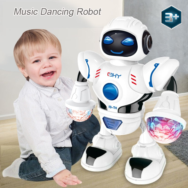 Music Robot Shiny Educational Toys Electronic Walking Dancing Smart Space Robot