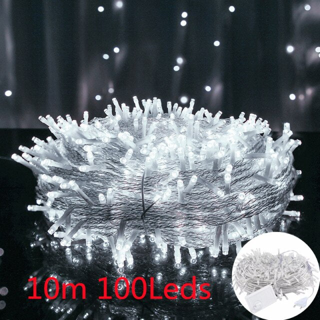New Year 2022 LED Fairy String Lights Curtain Garland Christmas Decorations